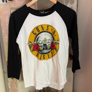 Guns and roses 3/4 sleeve top